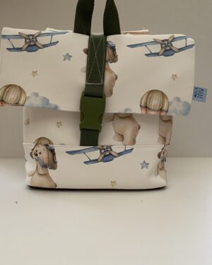 Kinderrucksack "Bär fliegt Doppeldecker"