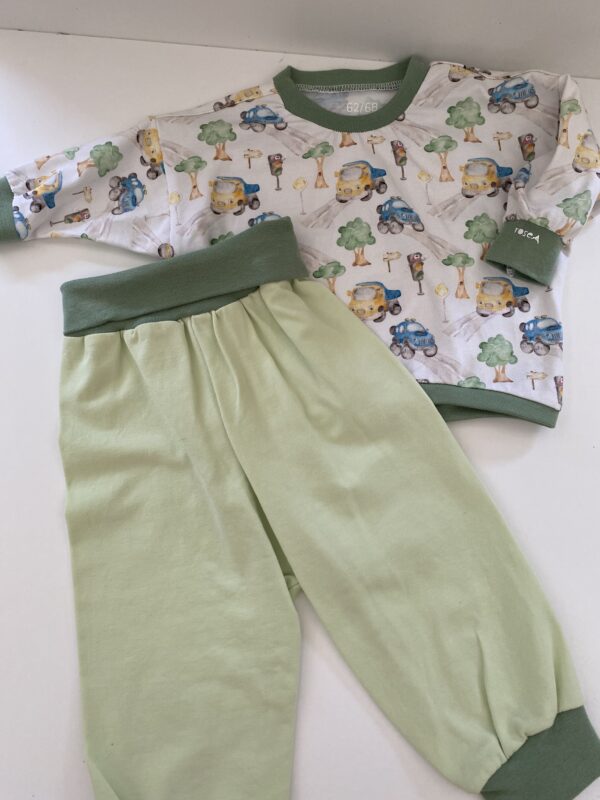 Hose/Pullover Set Auto Größe 62/68