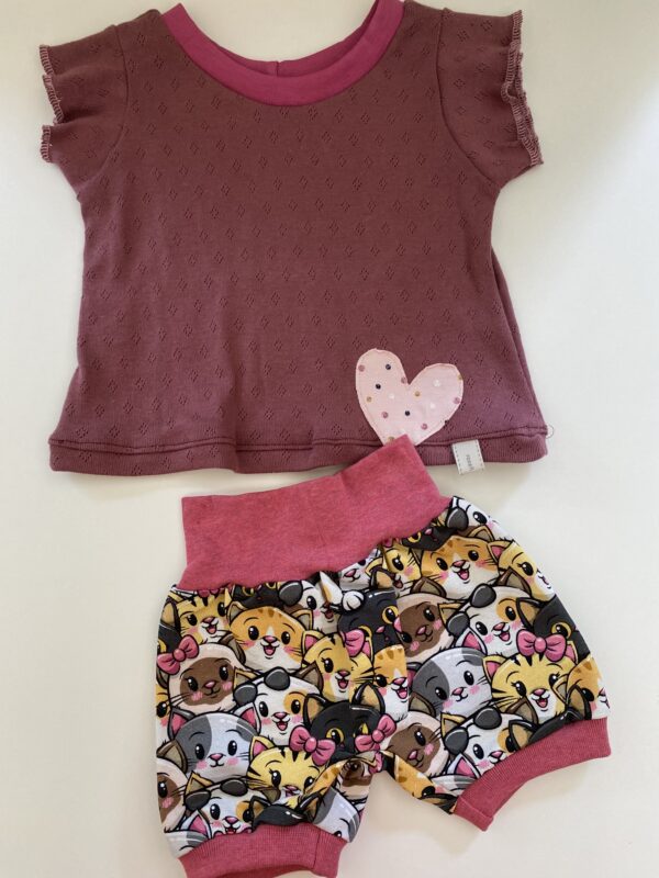 2-teiliges Baby-Set – Katzenliebe Größe 62/68