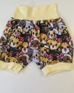 Baby-Shorts Süßes Katzenmotiv – Größe 68/74