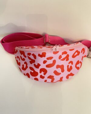 Pink Leopard Bauchtasche – Fanny Pack aus Kunstleder