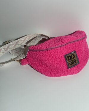 Teddy-Gürteltasche / Umhängetasche in Pink