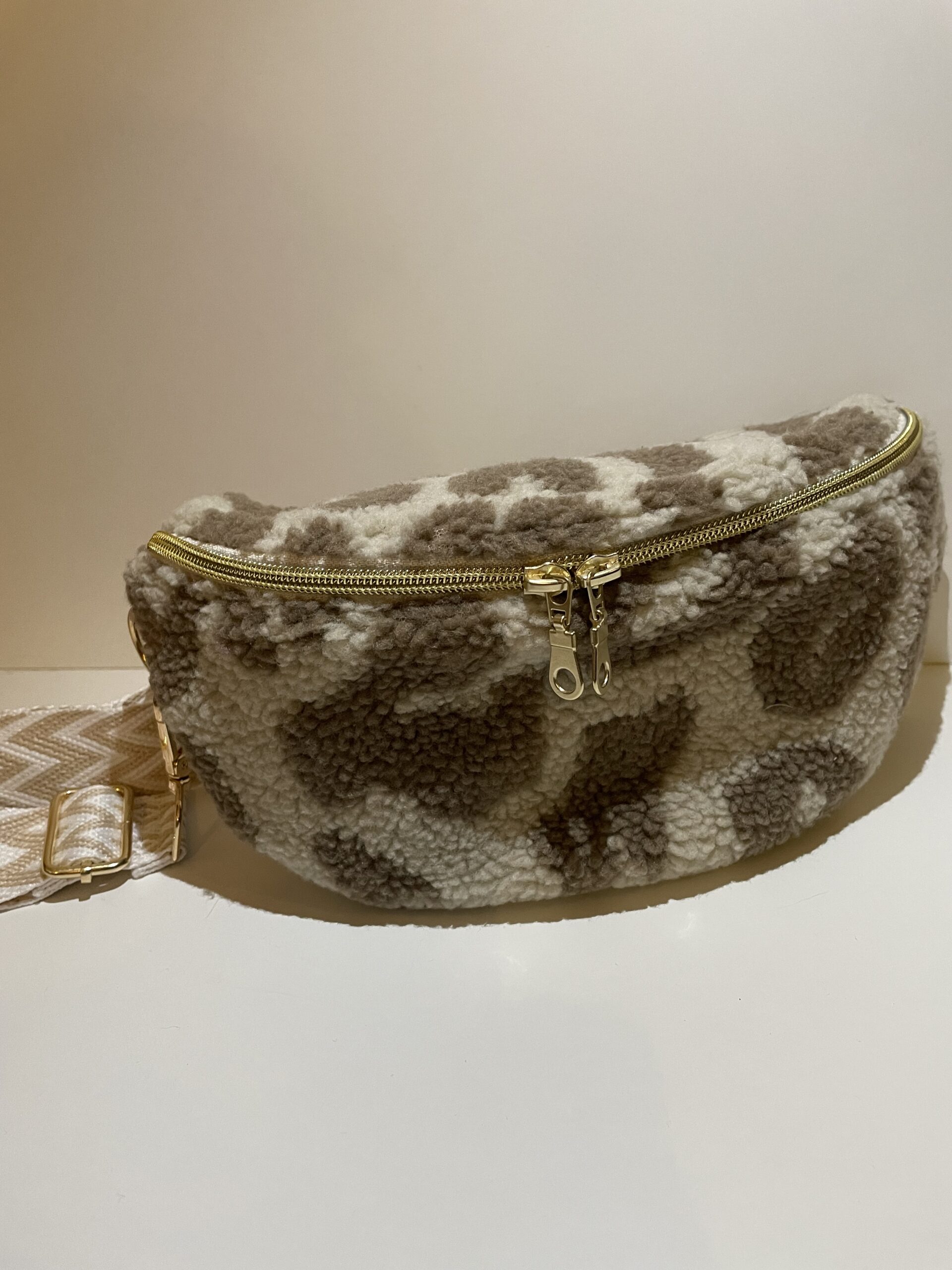 Leo Teddy Bauchtasche Beige-Braun